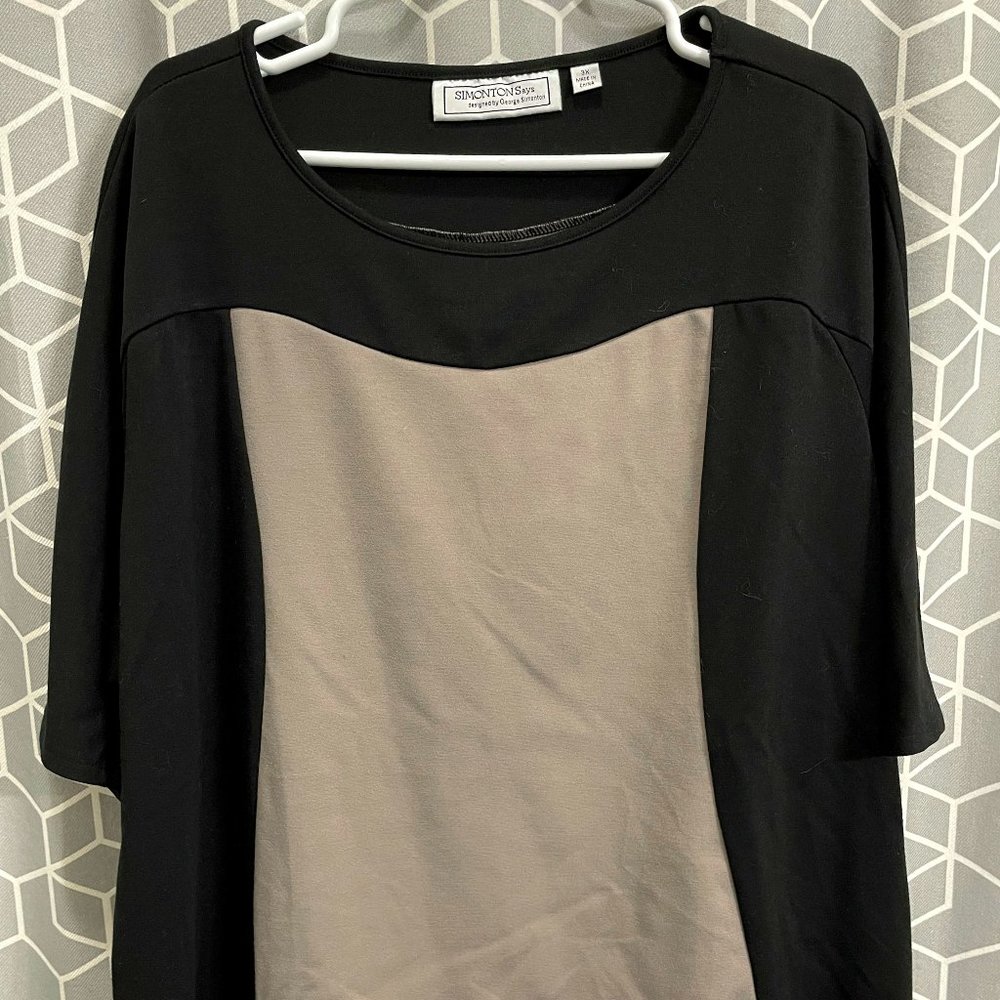 Simonton Says Body Con Short Sleeve Shirt - Women's 3X